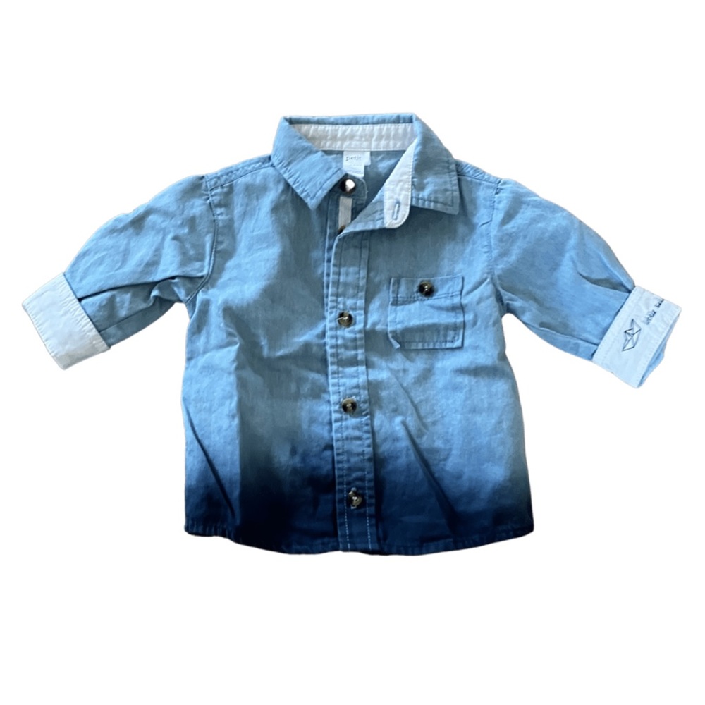 PETIT LEM Baby Boy's Little Sailor Shirt Size 3Months